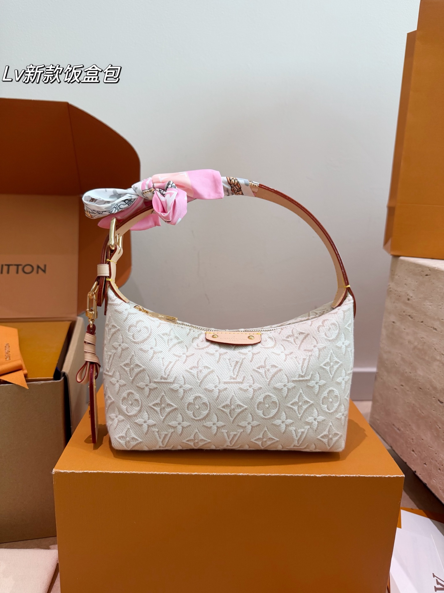 LV Monogram Handbag Monogram Canvas Denim Fabric 333